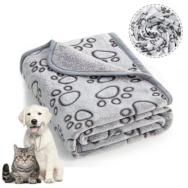 Pet Beds - بطانية ناعمة للحيوانات الأليفة بطباعة كرتونية