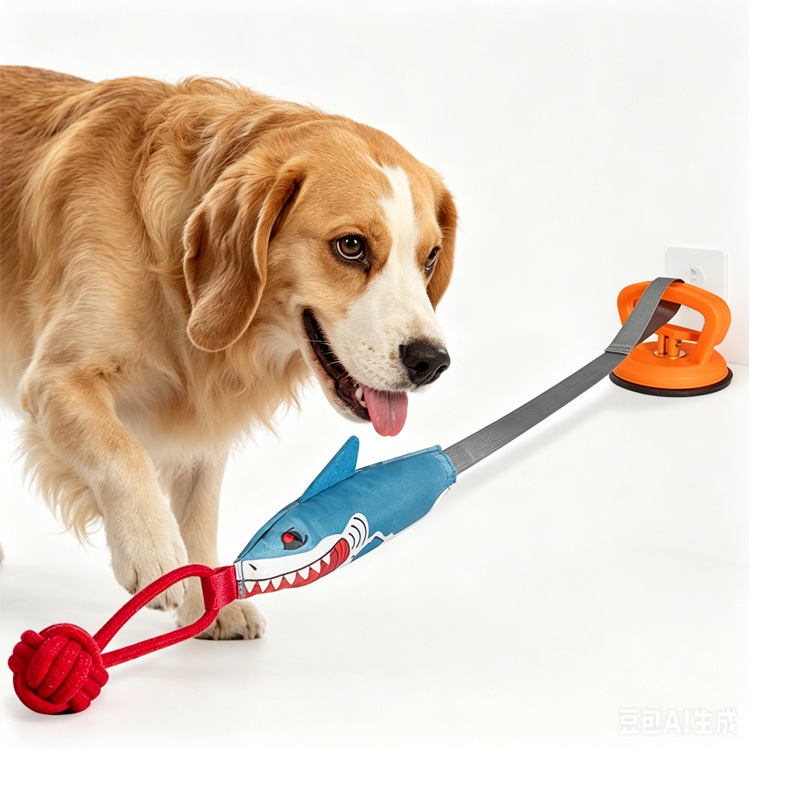 Suction Cup Dog Tug Toy - لعبة شد الحبل للكلاب بكوب شفط،