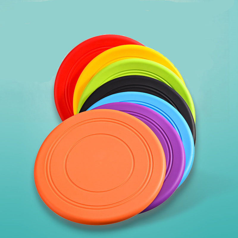 Flying Disc Dog Training Toy - سيليكون الصحن الطائر مضحك الكلب القط