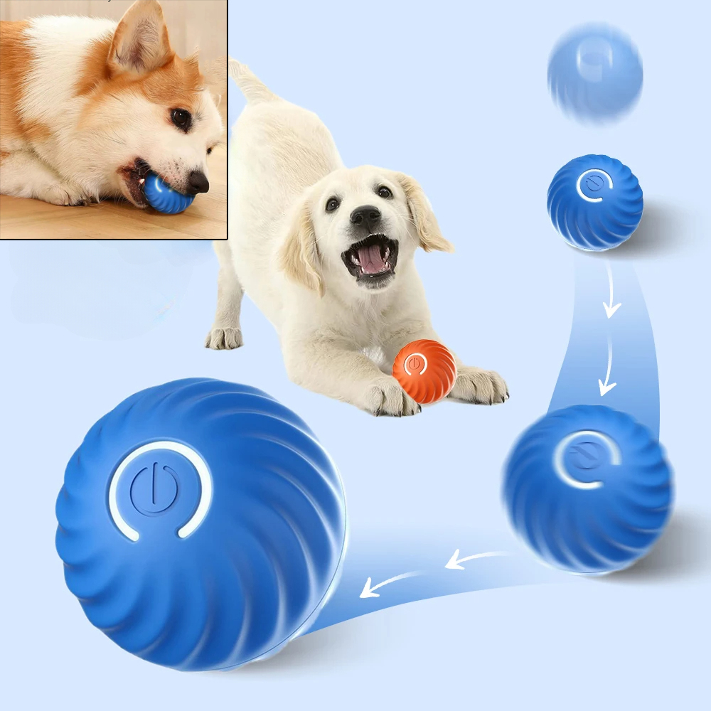 Automatic Moving Dog Ball - كرة لعبة متحركة تلقائيًا للكلاب، قابلة