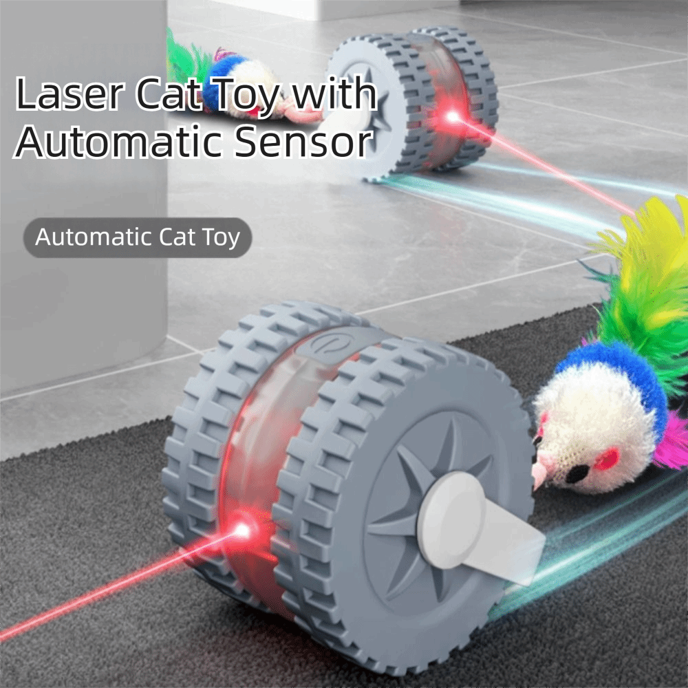 Laser Pointer Cat Toy Automatic - لعبة كرة القط الأوتوماتيكية الدوارة بالليزر