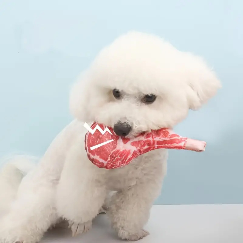 لعبة كلب على شكل شريحة لحم محا - مراجعة Teeth Cleaning Dog Chew Bone وسعره