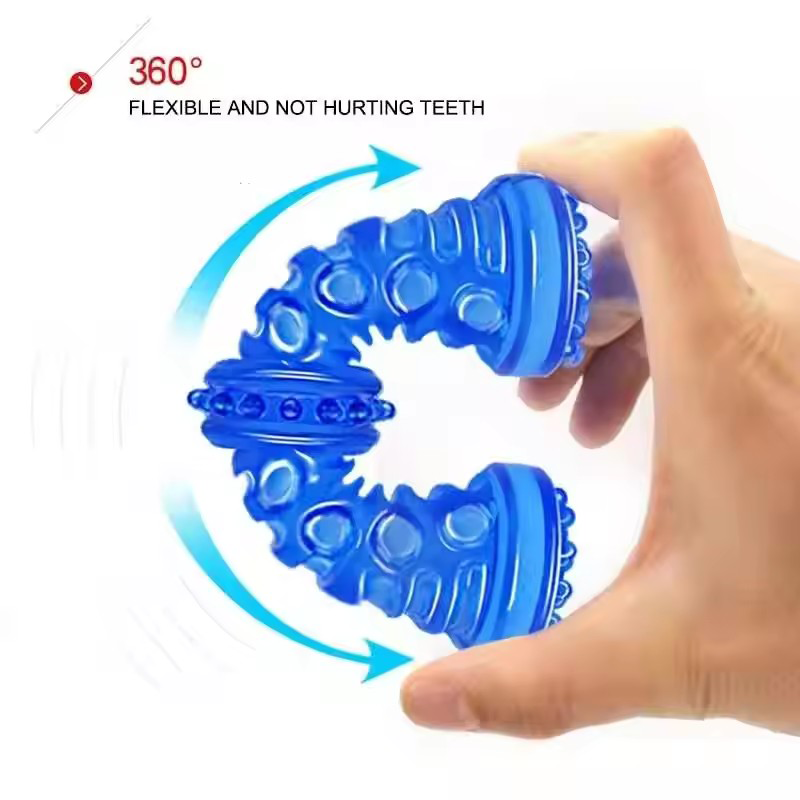 لعبة مطاطية تصدر أصواتًا للكلا - مراجعة Teeth Cleaning Dog Chew Bone وسعره