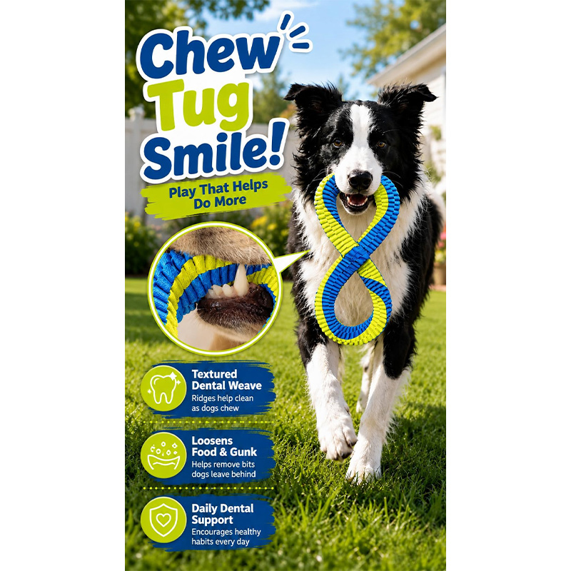 لعبة حبل متشابك متين لتنظيف أس - مراجعة Dog Rope Toy Aggressive Chewers وسعره