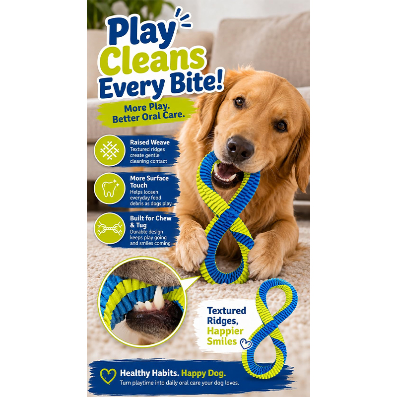لعبة حبل متشابك متين لتنظيف أس - مراجعة Dog Rope Toy Aggressive Chewers وسعره